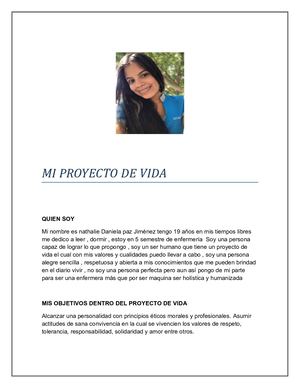 Mi Proyecto De Vida Nathalie