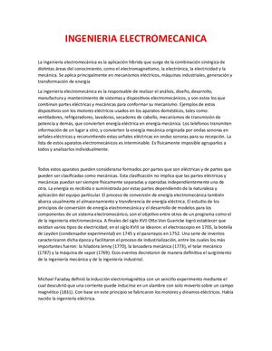 Ingenieria Electromecanica