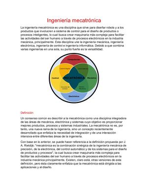 Ingeniería Mecatrónica