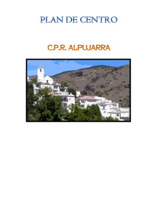 Plan De Centro Cpr Alpujarra 2018 2019