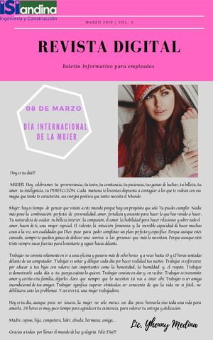 Revista Digital 3era Edición Día De La Mujer
