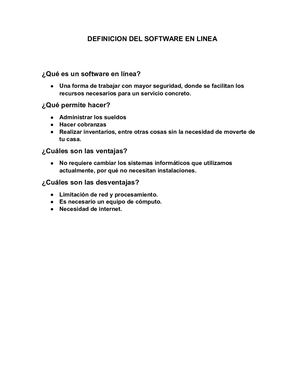 Definicion Del Software En Linea