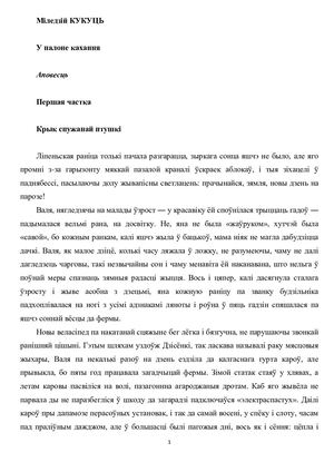 У палоне кахання Аповесць