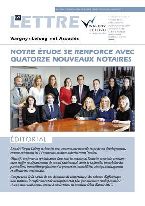 BULLETIN D’INFORMATION NOTARIALE TRIMESTRIEL N° 80 - JANVIER 2017
