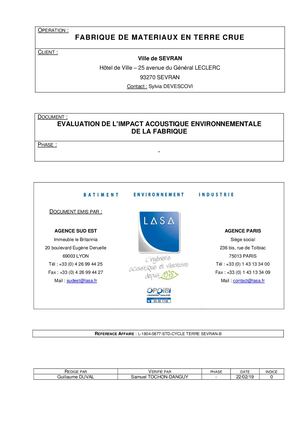 Etude Acoustique Cycle Terre