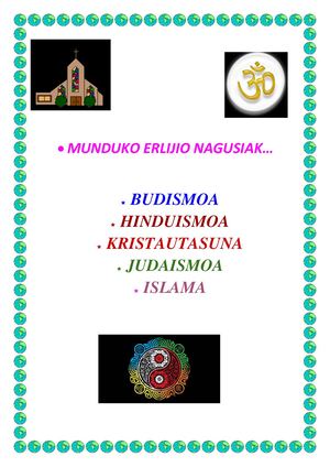 Munduko Erlijio Nagusiak