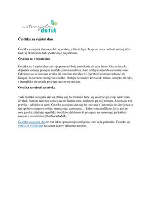 ČEstitka Za Rojstni Dan