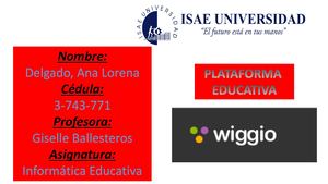 PLATAFORMA VIRTUAL EDUCATIVA WIGGIO