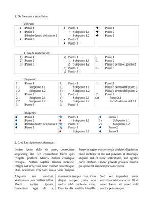 Viñetas Y Numeración