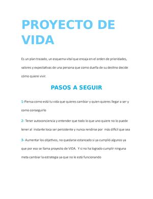 Proyecto De Vida