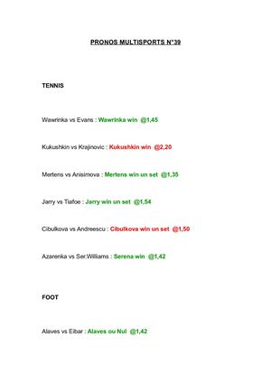 Pronos Multi Sports 39