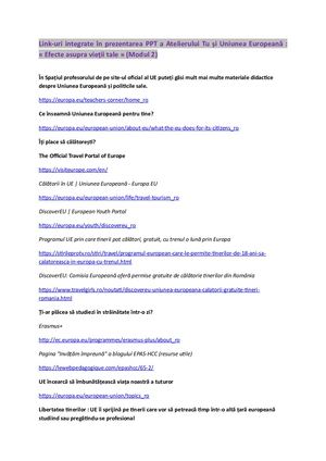 Descoperă site-uri despre Europa