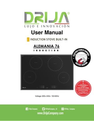 Alemania 76 Induction - Manual English - Drija