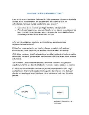 Analisis De Requerimientos Bd