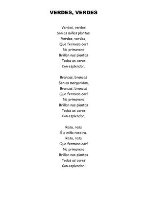 Letras Cancións Primavera