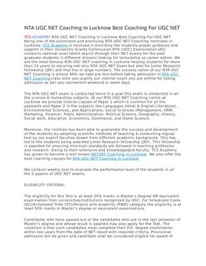 Nta Ugc Net Coaching In Lucknow Best Coaching For Ugc Net