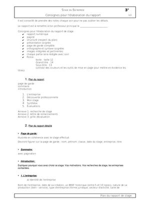 Trame Rapport Traditionnel