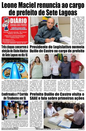 Jornal Diário Boca do Povo de sábado dia 9 de março de 2019