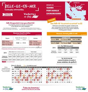 Belle Ile 2019 Web Horaires