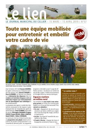 Le Lien 57 journal municipal Le Cellier - Mars avril 2019