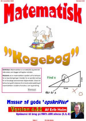 Matematik Opskrifter Som Hæfte V 4 54 (Fed)