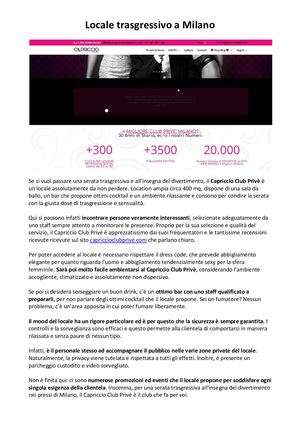 Locale Trasgressivo A Milano