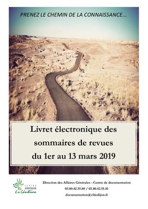 Sommaire N°13 du 01 au 13 mars 2019