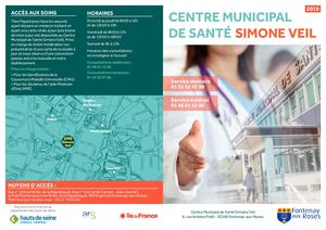 Plaquette du Centre Municipal De Santé Simone Veil 2019