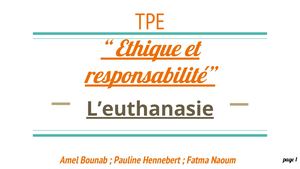 “ Ethique Et Responsabilité”