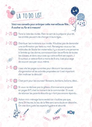 Check List Organisation d'Anniversaire