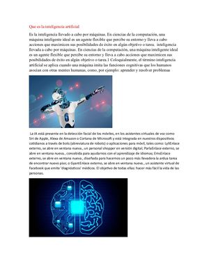 Que Es La Inteligencia Artificial