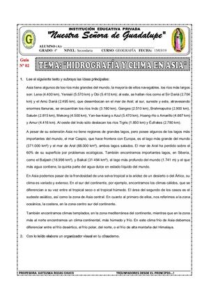 HIDROGRAFÍA Y CLIMA EN ASIA