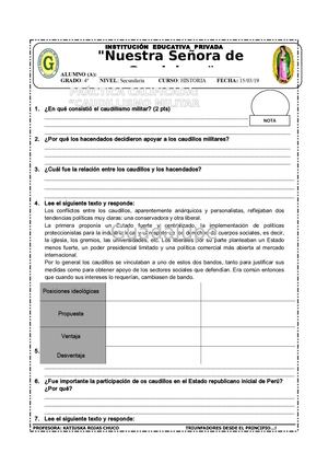 Práctica  Caudillismo