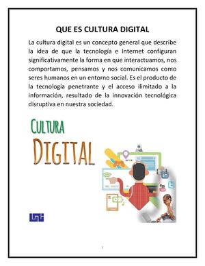Que Es Cultura Digital
