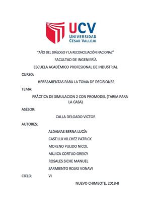 Tarea Practica 2 Simulacion Promodel