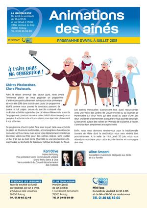 Programme Aines Avril-Juillet 2019