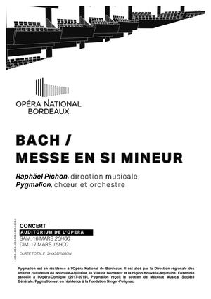 Bach / Messe en si mineur 16 et 17 mars 19