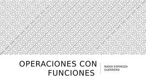 Operaciones Con Funciones