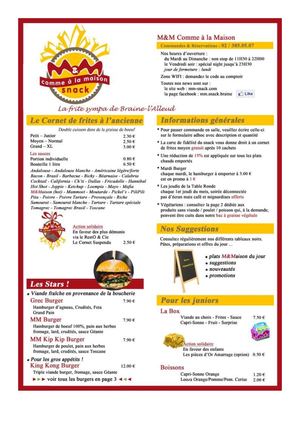 MM Comme à la Maison (Menu)