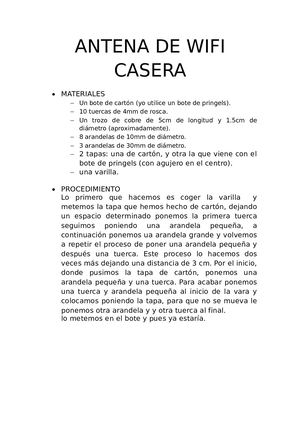 Antena De Wifi Casera