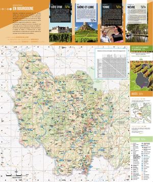La Carte Touristique Côte-d'Or 2019 - Partie Bourgnge
