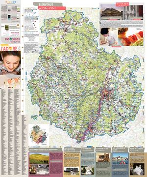 La Carte Touristique Côte-d'Or 2019 - Partie Côte-d'Or