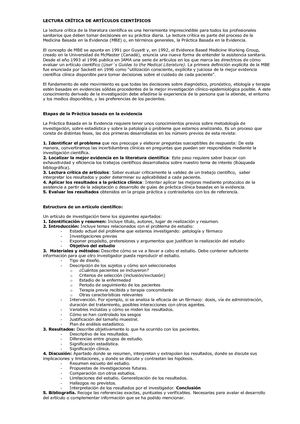 lectura critica de artículos científicos