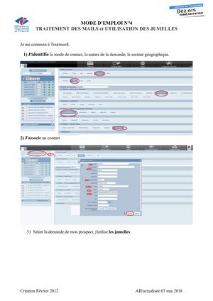 4 Mode D'emploi Traitement Des Mails Via Tourinsoft