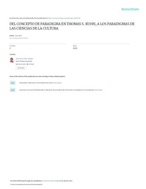 Del Concepto De Paradigma En Thomas S Kuhn A Los P