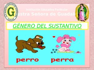 Género Del Sustantivo
