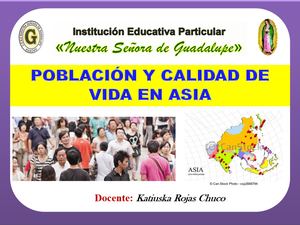 Población Y Calidad De Vida En Asia