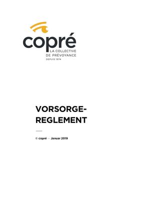 2019 02 13 Copré Règlement De Prévoyance 2019 Validé Par CF Du 24 01 2019 ALL DEF