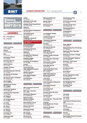 Elenco Espositori Bmt 2019