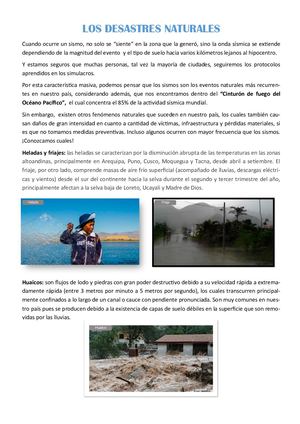 Los Desastres Naturales